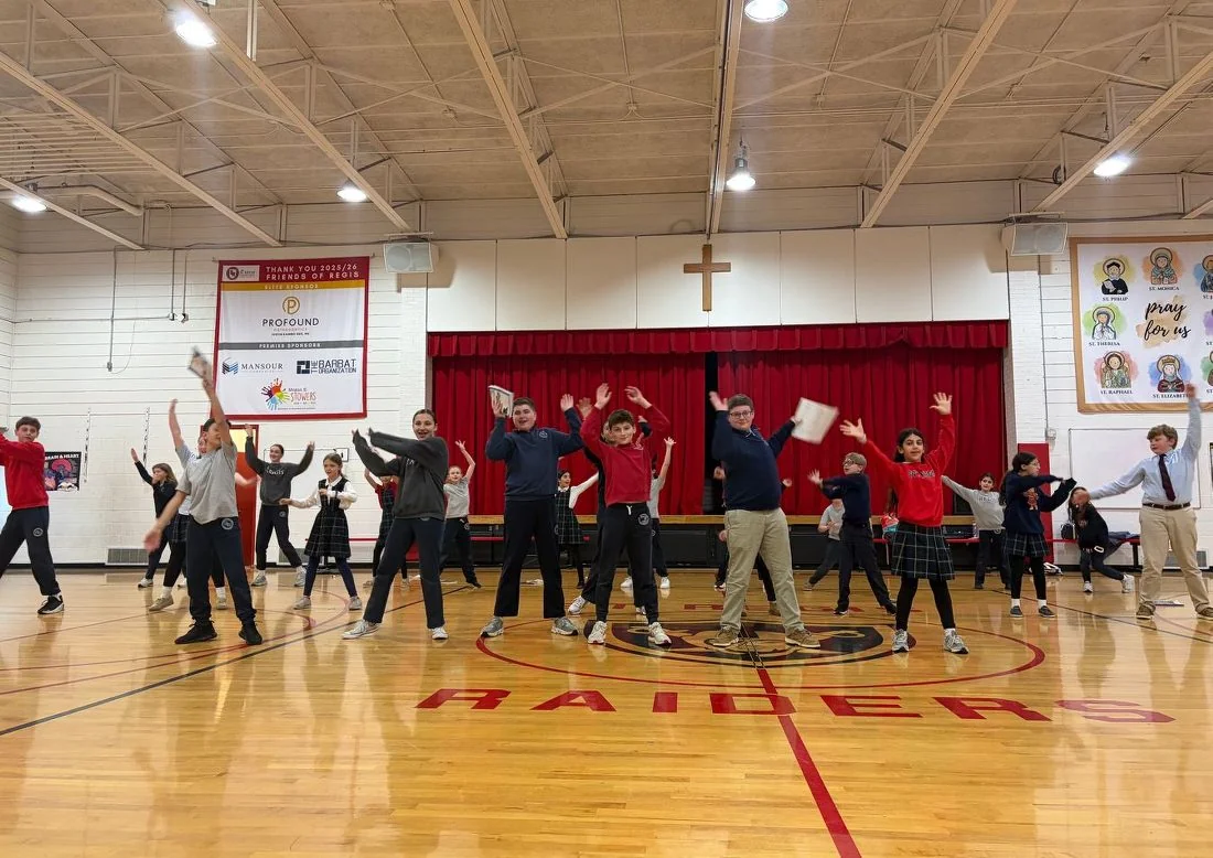 Students dancing in the gym