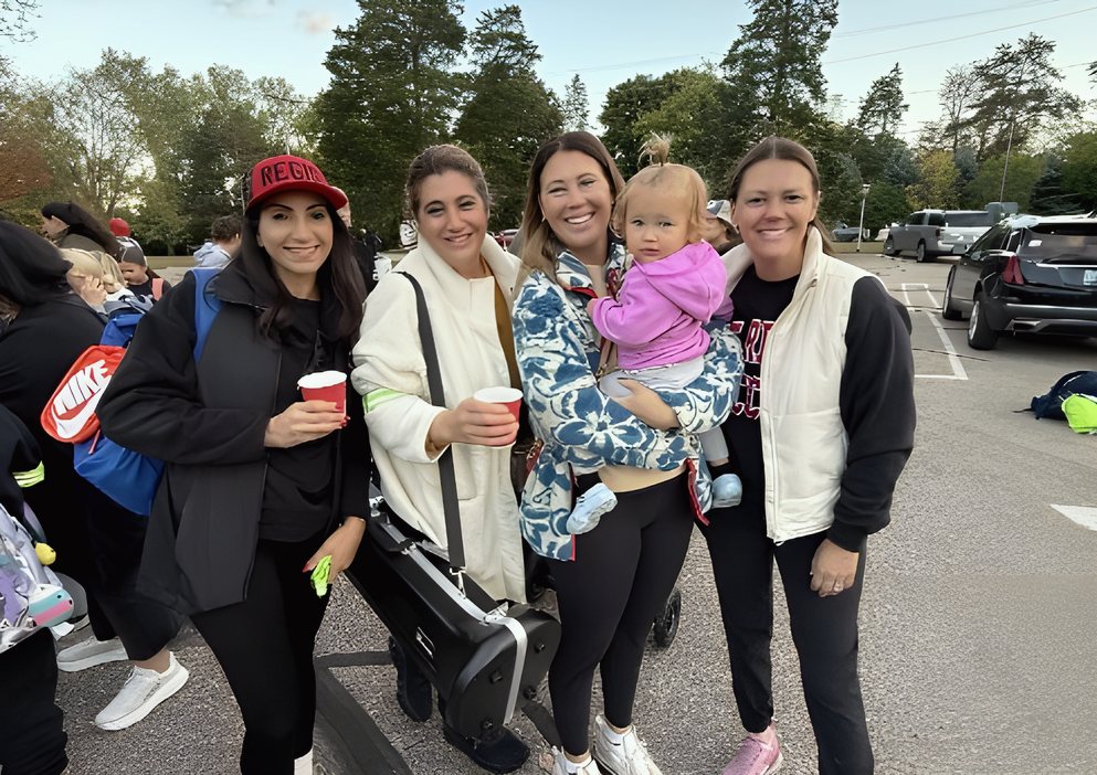 St. Regis moms together at a school event