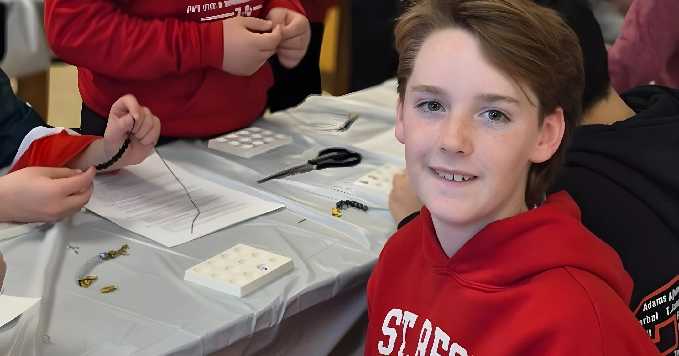 Student working on a hands-on project in class