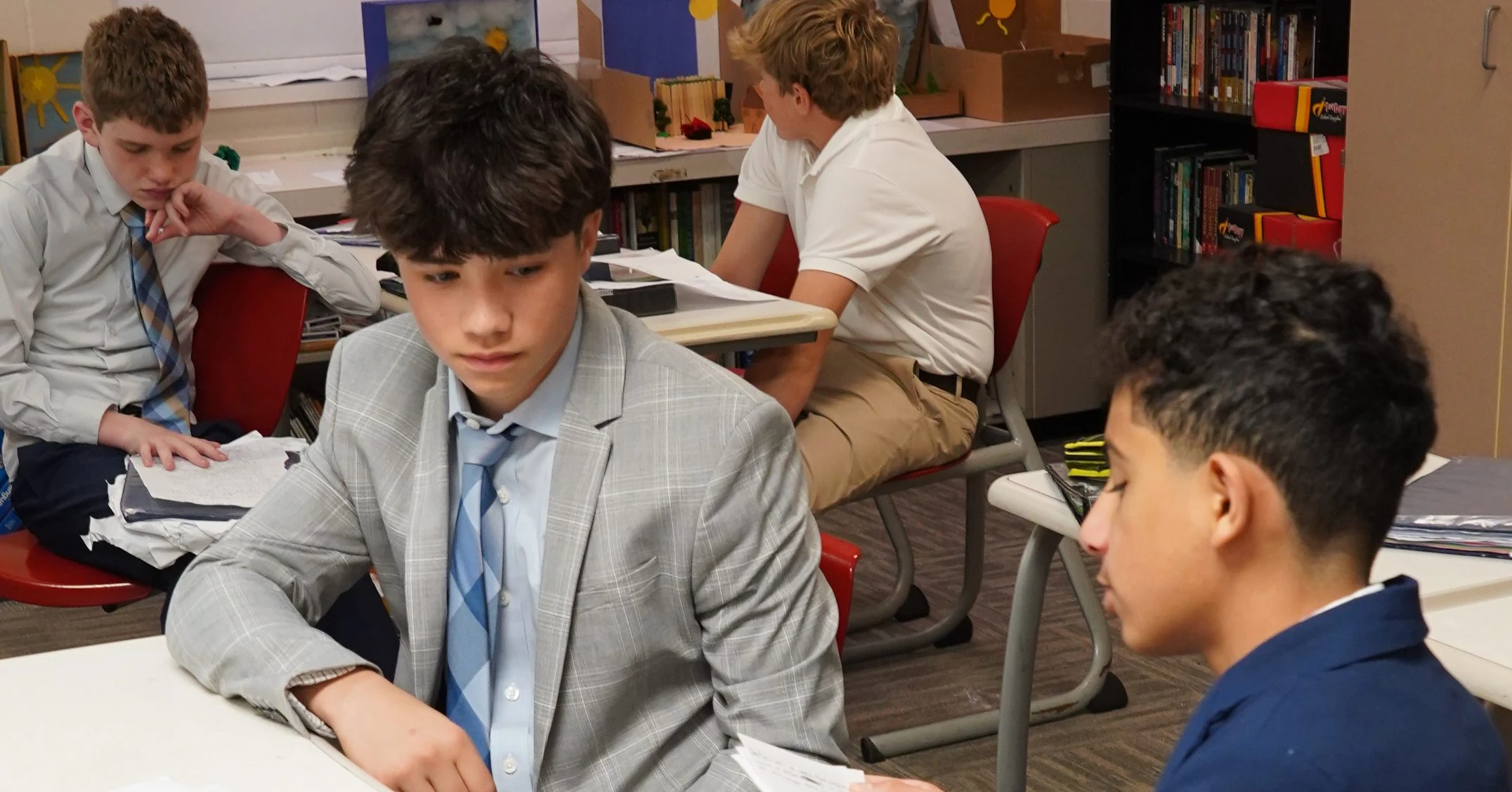 Academy students working in class